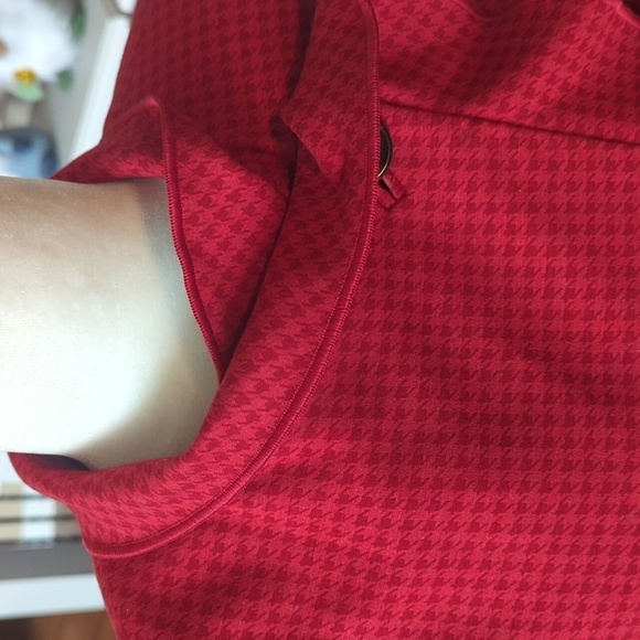 Cabi Stylish Red #3546 "Celebration" Jacket/Coat Red Tonal Houndstooth Sz S - Picture 10 of 15